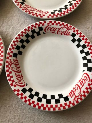 4 Coca Cola Plates by Gibson 1996 7 1/2 