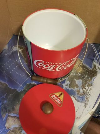 Vintage Coca Cola Ice Bucket Delicious & Refreshing 4