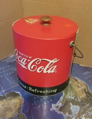 Vintage Coca Cola Ice Bucket Delicious & Refreshing 5