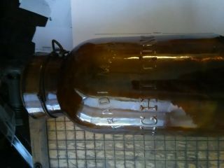 Honey Amber Trade Mark Lightning Fruit Jar Mold 342 Quart No Lid
