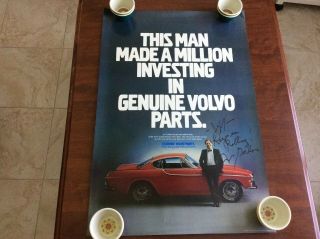 Volvo Parts Poster Irv Gordon & 1966 Volvo 1800s Million Miles 1 Of 2