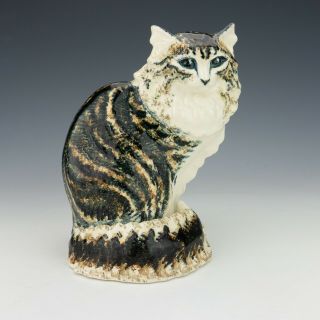 Vintage Purrwell Studio Pottery - Hand Painted Persian Cat Figure - Lovely
