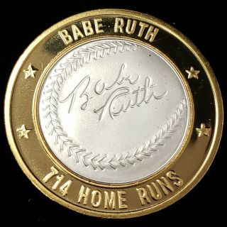 Babe Ruth Collector Series.  999 Silver Strike 714 Hr 