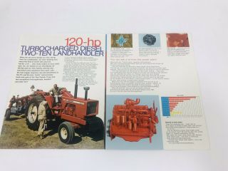 1970 - 73 ALLIS - CHALMERS 210 TWO - TEN LANDHANDLER TRACTOR 6 Page Fold Out Brochure 2