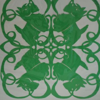 Marcia Van Woert Artwork Cut Paper Scottish Terrier Scottie Dog Signed 3