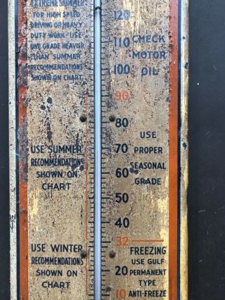 Gulf antique No - Nox Gasoline Thermometer (ca.  1920) 3