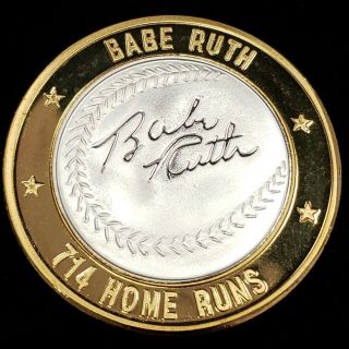 Babe Ruth Collector Series.  999 Silver Strike 714 Hr 