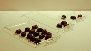 Chocolate Candy Acrylic Showcase Display Case Tray For Retail Stores 10 Per Box