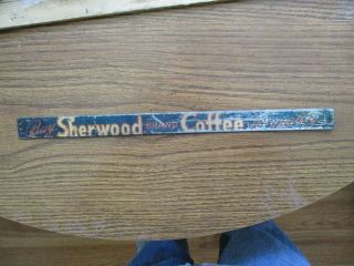 Vintage Antique Sherwood Coffee Store Display Rack Sign
