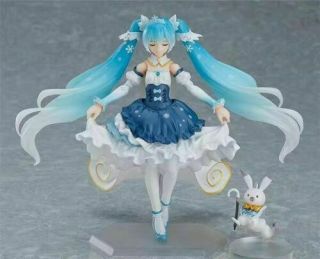 Anime Figma EX - 054 Vocaloid SNOW MIKU Snow Princess Ver.  PVC Figure No Box 4