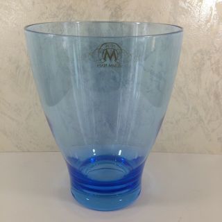 Vintage Mumm Napa Champagne Ice Bucket Blue Acrylic Cuvee M 10.  5 