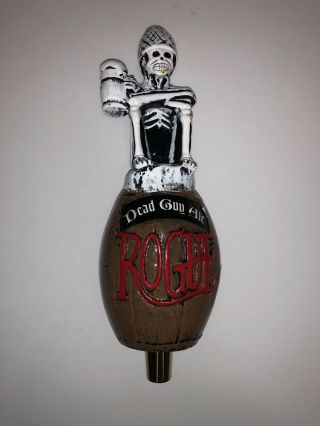 Rogue Dead Guy Ale Skeleton Beer Barrel Tap Handle Craft Beer Rare