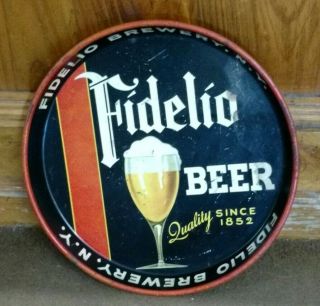 Vintage Fidelio Brewery Beer 12 " Tray,  York,  York 1930s,  Not Perfect