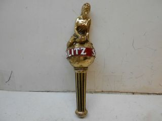 Vintage Schlitz Lady On Globe Beer Tapper Handle