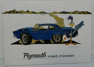 1968 Puzzle 68 Mopar Dealership Heart Plymouth Roadrunner Dealer Promo