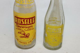 2 Roselle Beverages Soda Bottles,  Pocatello,  Idaho 1942,  1946
