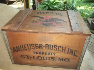 Vintage Budweiser Anheuser Busch Centennial Wooden Beer Crate Box 1876 - 1976