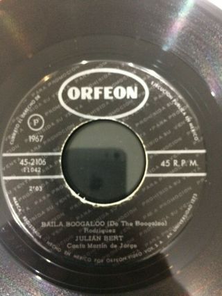 Julian Bert - Do The Boogaloo / Quisiera - Latin Funk - Mexican 1967 Promo Vg