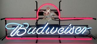 PRE - OWNED ANHEUSER - BUSCH VINTAGE BUDWEISER KING OF BEERS NEON LIGHT SIGN YEAR 20 2
