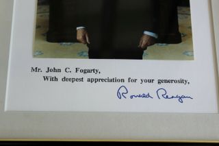 White House President Ronald Reagan Hand Autographed Signed Picture Photo 3