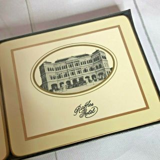 Lady Clare Coaster Set of 4 Raffles Hotel Singapore Boxed England 2