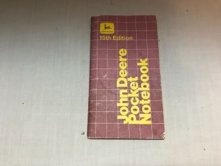 Vintage John Deer 15th Edition Pocket Notebook 1980 - 1982