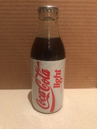 Vintage Coca Cola Light Spanish Full / 20 Cl / 6.  73 Oz.  Glass Bottle