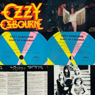 Ozzy Osbourne Diary Of A Madman 1981 Jet Fz 37492 Lp Vinyl (vg, )