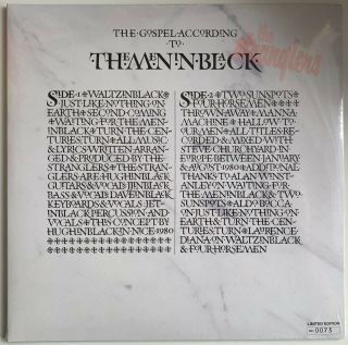 The Stranglers The Meninblack Limited Double Coloured Vinyl Album,  Signed Print