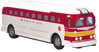 Mth Rail King 1:48 O Scale Santa Fe Die - Cast 196 Bus Model 30 - 50061