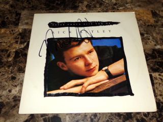 Rick Astley Rare Signed Autographed Never Gonna Give You Up 12 " Vinyl Record