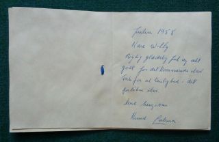 Antique Signed Royal Navy Card Prince Knud Princess Caroline - Mathilde Denmark