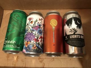 Tree House Brewing 4 Cans Treat Green Lights Out Spring Monkish Trillium