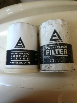 2 Vintage Allis Chalmers Parts Oil Filter Element Farm Tractor Oil Can