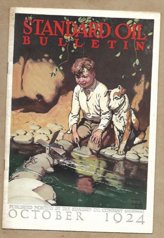 Standard Oil Bulletin October 1924 Vol Xii No 6 Harold Von Schmidt Artwork Cover