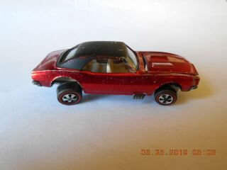 Hot Wheels Redline 1967 Camaro,  Red With Black Roof,  All,  Check This Out