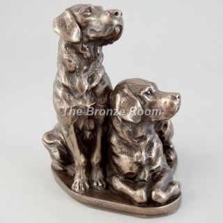 Labrador Dogs - Bronze Sculpture