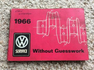 1966 Vw Service Book Without Guesswork.