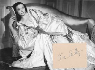 Arletty Hand - Signed Album Page,  Separate Portrait In Les Enfants Du Paradis