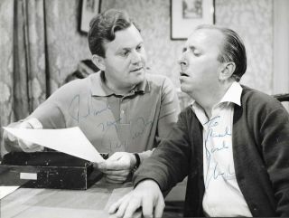 Terry Scott & Hugh Lloyd In Hugh And I (1962) Hand - Signed 6.  25” X 8.  25” Scene