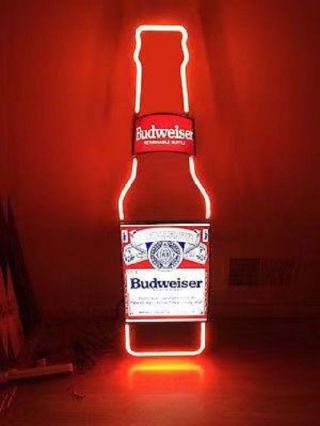 Budweiser Bottle Bud Light Neon Light Busch Beer Bar Poster Party Decor