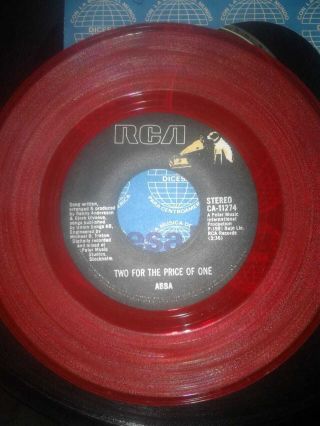 Abba - Two For The Price Of One / No Hay A Quien Culpar - El Salvador 45 Red Vinyl