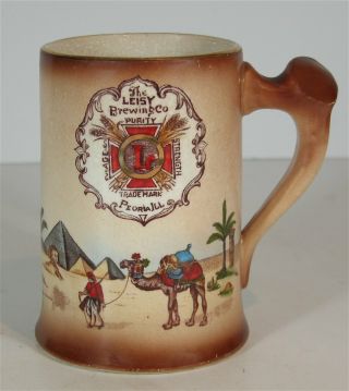 Ca1910 Leisy Brewing Co / Leisy Beer Advertising Beer Mug Egyptian Revival Stein