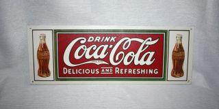 Drink Coca - Cola Delicious And Refreshing Metal Sign