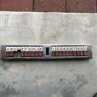 Seeburg Jukebox Model R Keyboard Casting With Keys