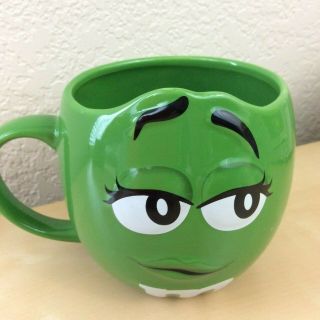Green M&M Coffee Mug Mars M&M ' s World 2015 2