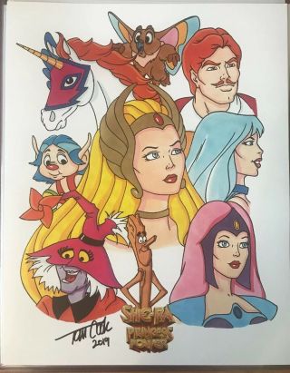 He - Man And The Masters Of The Universe She Ra Signed 2019 Tom Cook 11x18” Poster