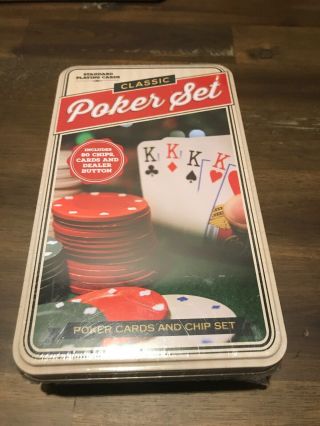 Classic Poker Card And Chip Set For Fun With Friends & Family - & Ships