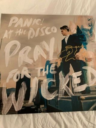 Brendon Urie Signed Panic At The Disco Pray For The Wicked Vinyl Lp Record