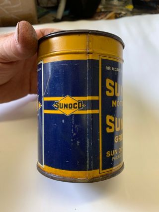 1931 Sunoco One Pound Water Pump Grease Can Sun Oil Co. 2